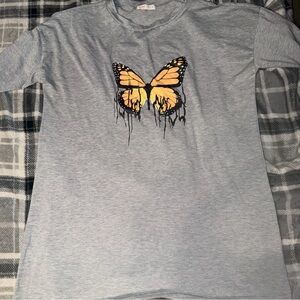 ROMWE Gray Casual T-Shirt